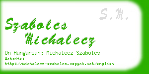 szabolcs michalecz business card